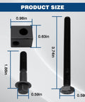 Product size diagram of Heavy Duty Alternator Pump Pulley Adjuster Kit With Belt Tensioner Replacement Bolt Set.