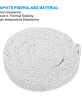PATIKIL white ceramic fiber wood stove gasket rope, 1x1/8x157 in, high-temperature seal for stove doors