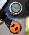 Close-up of Universal Smart Grill Gauge Thermometer Hub with Wi Fi and Bluetooth for Kamado Joe Weber Grills and Smokers Replacement Accessory