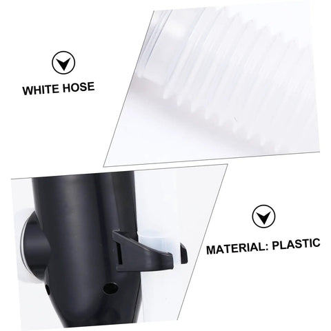 Electric Oil Pump For Fast Fuel Transfer And High Flow Siphon Pump For Quick Liquid Extraction In Vehicles And Equipment Durable Lightweight And Easy To Use, white hose and black plastic body
