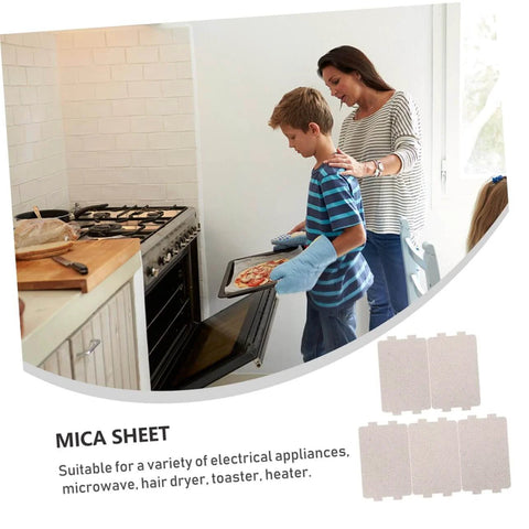 Two Sets Of Seven Microwave Mica Plates For Heat Insulation Replacement Easy To Cut Compatible With Most Microwave Ovens Durable
