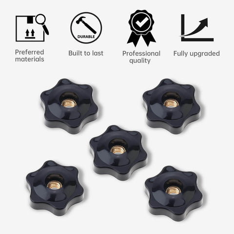 Must Have Ten Pack Six Star Knobs With One Quarter Inch Twenty Female Threads Hex Head Through Knobs For Clamping Jigs