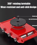 Tough As Nails Heavy Duty Mechanical Skates For Industrial Machinery Transport With Rugged Steel Rollers and Smooth Gliding Design with 360° rotating turntable.