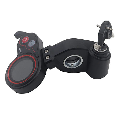 LCD Display Throttle Meter With 6PIN Switch And Electric Door Lock Key For Electric Scooter Dashboard Accessories Black Plug N Play Durable Weatherproof Design Universal Fit Easy Upgrade For Most Electric Scooters