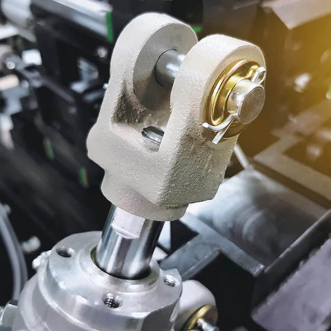 Close-up of installed Single Hole Clevis Pins 5Mm X 12Mm Flat Head 304 Stainless Steel Link Hinge Pin on machinery.