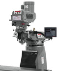 Beefy 3 Axis DP700 DRO Milling Machine with quill, chromed quill, X and Y axis power feeds, adjustable gibs, visible front view.