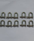 Stainless Steel Mini D Shackle 4mm For Paracord Jewelry And Everyday Outdoor Gear, Tough 316 Marine Hardware, 10 pieces set