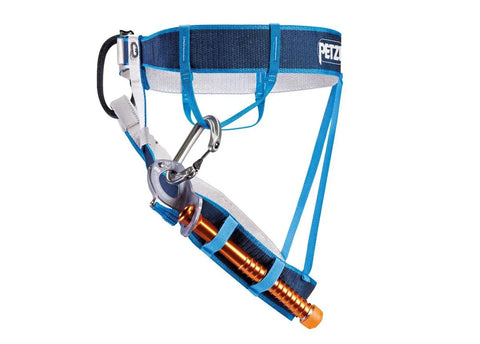 Adjustable Ski Mountaineering Harness With Durable Webbing And Steel Double Back Buckle Super Easy To Don With Skis On Both Feet On Ground Blue Large X Large Heavy Duty Backcountry Ski Safety Gear
