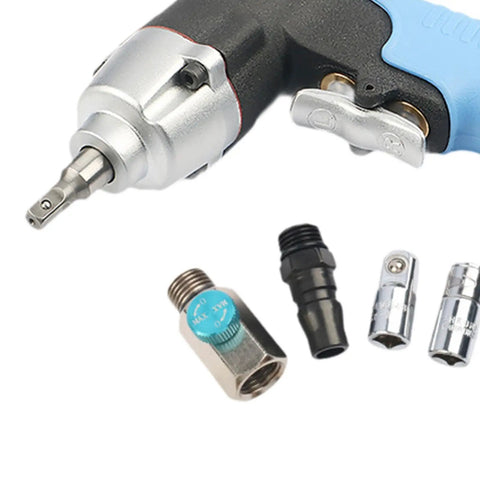 Hella Tough Mini Air Impact Wrench 1/4 Inch Drive 65Nm Torque 12000RPM with socket adapters and fittings