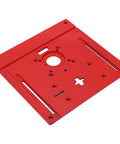 Superior Router Table Insert Plate Made To Swap Straight Into Jig Saws And Wood Trimmers, red metal, precise mounting for accuracy.
