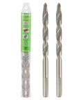 Two HLOFIZI 7/16 in x 6 in carbide-tipped masonry drill bits for concrete, brick, block (2-pack) with green packaging
