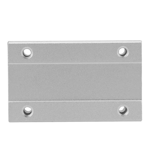 Heavy Duty 12Mm Linear Motion Ball Bearing Slide Block With Aluminum Housing And Flat Mount Base, front view.