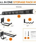 48 Inch Garage Tool Organizer Wall Mount Tough As Nails Heavy Duty Storage Rack With Adjustable Hooks Holds Up To 520lbs Metal Construction