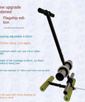 Manual Floor Tape Applicator For Quick Masking And Painting, Two Parallel Line Floor Marking Tool For Walls Floors Gyms Warehouses And Packing Jobs, Keeps You Standing And Working Fast. Black 80cm handle with adjustable 4-28cm spacing and 14cm tape width.
