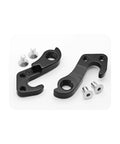 2 Pack Derailleur Hanger 144 Replacement Part With Mounting Hardware For Trek Gary Fisher Bikes Aluminum Alloy Black Ready To Ride Rear Tail Hook For MTB And Road Bikes No 322175 shown with screws