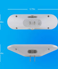 Plug In LED Night Light Bar With On Off Auto Switch, 100 Lumen Soft White Glow For Hallways And Bedrooms, 4 Pack, Model 62459 back view