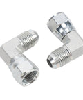 Rock Solid 3/8 Inch 90 Degree Elbow Hydraulic Fitting With 360 Rotating Female Port Made From Tough Carbon Steel Capable Of Withstanding Pressures Up To 3000 PSI Engineered For Zero Leak Proof Best For Heavy Gear Running Hard All Week Long, 3/8-inch carbon steel elbows shown