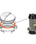 8 Pack Replacement O Ring For CLX200K Hayward Pool Chlorinator Lid CL200 CL220 Exact Fit Premium Heavy Duty Rubber Built Tough For A Pro Grade Seal Easy Install Leak Proof Performance, orange O-ring on Hayward chlorinator lid