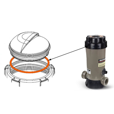 8 Pack Replacement O Ring For CLX200K Hayward Pool Chlorinator Lid CL200 CL220 Exact Fit Premium Heavy Duty Rubber Built Tough For A Pro Grade Seal Easy Install Leak Proof Performance, orange O-ring on Hayward chlorinator lid
