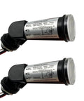 2 Pack AC 120V Outdoor Photocell Light Sensors Auto Dusk To Dawn On Off Switches with swivel mount photoelectric sensor close-up view