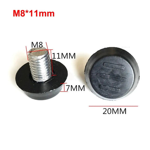 Adjustable Leveling Feet For Furniture M6 10-17mm And M8 10-20mm Height, Dope Build With Durable PP Plastic And Galvanized Iron Screws, DIY Friendly Pack Options 4 8 10 20 30 Or 50 Pieces, M8 11mm foot shown