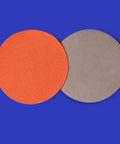 Premium 20 Piece Hook And Loop Sanding Discs Pack Made For Finishing And Blending with orange and gray sanding pads.