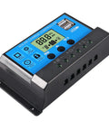 Two Pack 30A Solar Charge Controller For 12V/24V Systems With Dual USB 5V 2.5A Output, LCD Display, black casing