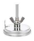 Spot On Accurate Grill Thermometer Replacement For Genesis 300 Series, showing stainless steel mounting and wing nut, 2-3/8 inch diameter