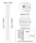 Six Piece White Plastic Drawer Slides With Side Mounted Grooved Rails For Furniture Featuring Slick Glide Action And No Sweat Installation For A Dang Sharp Home Upgrade Fix, measuring 235x15x13mm.