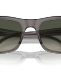Low Bridge Fit Sunglasses Opal Dark Grey Frame With Grey Gradient Lenses 56 mm UV Protection For High Cheekbones And Low Nose Bridges Dope Everyday Style, front view with dark gradient lenses.