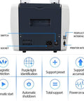 Heavy Duty Cash Counter Machine With Smart Fake Bill Detector Led Display rear view showing power socket, printer interface, and features.