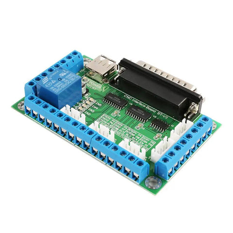 5 Axis Breakout Board For Stepper Motor Driver CNC Mill With Two Stage Signal Processing Anti Jamming Relay Output Interface, top view