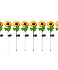 8 Pack Solar Sunflower Garden Lights For Outdoor Yard Decor IP65 Waterproof Pathway Party Patio Lawn Christmas Halloween Vibe With Rechargeable Battery And Super Bright LEDs