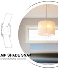 20 Pack Heavy Duty Lampshade Spring Clips For Ceiling Lights next to a modern ceiling lampshade installation