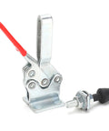 Horizontal Welding Toggle Clamp HT 225D, Cold Rolled Steel Plate With PVC Handle, 227 Kg Holding Capacity, Arrow Storage Case Hand Tool For Welding Assembly, Luggage Clamshell Locking, Built Tough And Easy To Use.