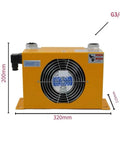Golden Beefy Hydraulic Air Cooler with Sixty Liters Per Minute Flow and Plate Heat Exchanger for Hydraulic Oil Cooling, 12V