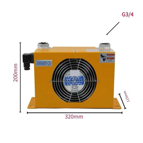 Golden Beefy Hydraulic Air Cooler with Sixty Liters Per Minute Flow and Plate Heat Exchanger for Hydraulic Oil Cooling, 12V