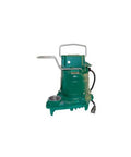 Industrial Grade Hardcore Cast Iron Submersible Sewage Pump Pack Of Three Non Automatic Manual 115 Volt showcasing sturdy design and 2 inch solid waste capacity.
