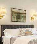 Top Tier Battery Operated Wall Sconces With Wrinkle Free Fabric Shade And Handy Remote Control For Chill Ambient Bedroom Lighting Modern Room Upgrade Set in a chic bedroom.