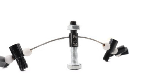 Nuts And Bolts Thread Checker Kit With 26 Male And Female Gauges for SAE Metric Threads with M8-1.25 gauge visible