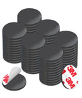 Adhesive Backed Round Rubber Magnets For Crafts And DIY Projects, Sticky Magnetic Dots 0.75 Inch, 36 Pack For Whiteboards Fridges And Classrooms