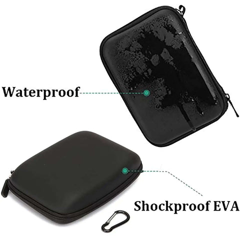 Kickass Heavy Duty Hard Shell GPS Carry Case With Roomy Mesh Pouch For 5 To 6 Inch Garmin Drive And TomTom Navigators, waterproof and shockproof.