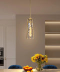 Modern Gold Pendant Lights With Clear Glass Shades Adjustable Hanging Fixtures For Kitchen Island And Living Room