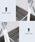 Heavy Duty Brass Faucet Extender With Dual Spray Modes And Slick 1080 Degree Swivel Action in stream and spray modes.