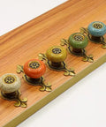 Top Shelf 10 Pack Retro Ceramic Cabinet Knobs Vintage Petal Drawer Pulls With Rustic Zinc Alloy Mounts No Sweat Easy Install For Kitchen Cupboard Dresser Room Decor on wooden display