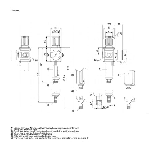 Lock In The Real Deal As3 Integrated Filter Regulator With Five Micron Air Filtering And Auto Drain Gear Cranking Out 14000 Liters Per Minute For Your Heavy Duty Pneumatic Rig