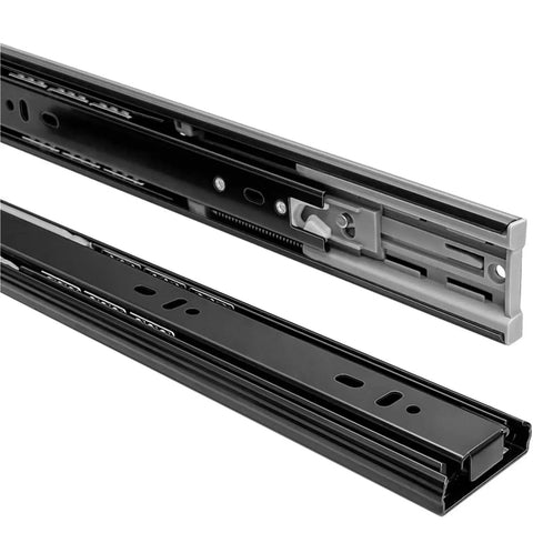 Heavy Duty Silent Drawer Slide Rails Stainless Steel Buffer Damping Cabinet Three Section Ball Bearing Track Two Pieces 500mm 20 Inch Soft Close Hardware For Cabinets And Drawers