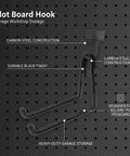 Heavy Duty Square Hole Pegboard Hook, Black Carbon Steel Slot Board Hook For Garage And Workshop Organization, Fits Standard Pegboard Panels, 1 Pack Today