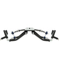 Six Inch Double A Arm Golf Cart Lift Kit Compatible With Club Car Precedent And Tempo Electric Or Gas showing black steel suspension components.