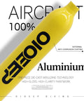Close-up of Compact 0.5L Mini Scuba Tank With Sub Mask showing yellow aluminum body and branding.